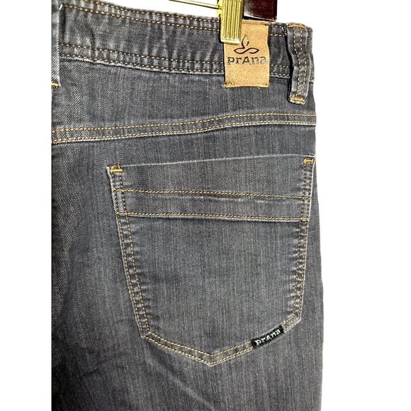 PrAna Mens Jeans‎ Size 33 X 30 Slim Black Organic Cotton Straight Leg Stretch - Picture 8 of 10